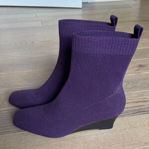 Purple Heeled Boots